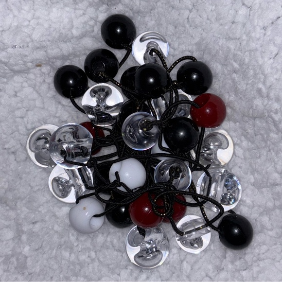 17 Pcs Hair Ties Ball Bubble Ponytail Holders Assorted Elastic Vintage GLOWS - Picture 2 of 2